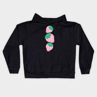 Pink Strawberries Kids Hoodie